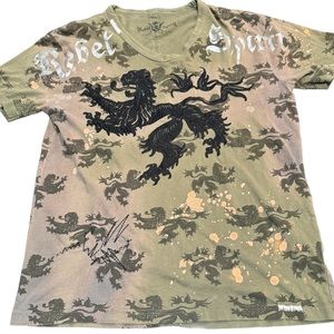 Rebel Spirit size large woman’s‎ top green | PB2